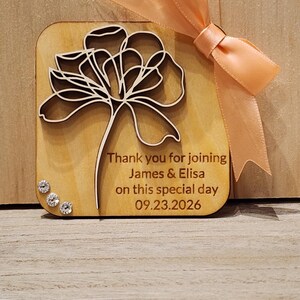 Trouwbedankjes, babyshowerbedankjes, aanpasbare houten bedankkaart, houten bedankkaart voor speciale gelegenheid,