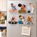 Personalized Portrait From Photo Dad And Kids Magnet: Custom Dad Photo Magnet, Fathers Day Gift For Dad, Gift For Husband, New Dad Gift product logo