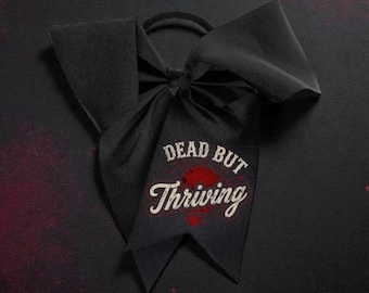 Santa Clarita Diet Elastic Hairtie Bow - schwarz oder blau