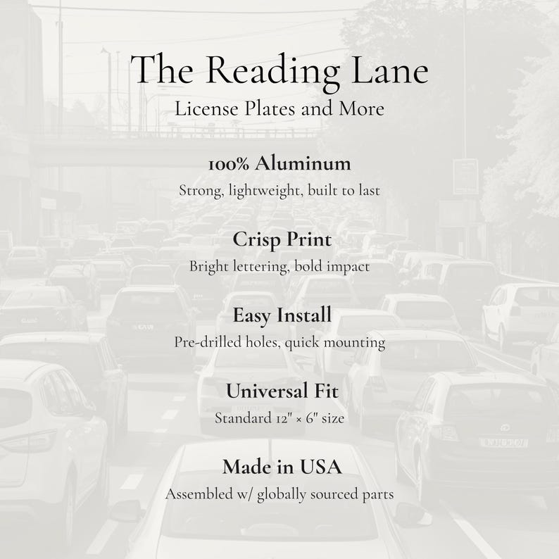 Read A Book License Plate Frame Reader Decor, Aluminum Metal Bibliophile image 6