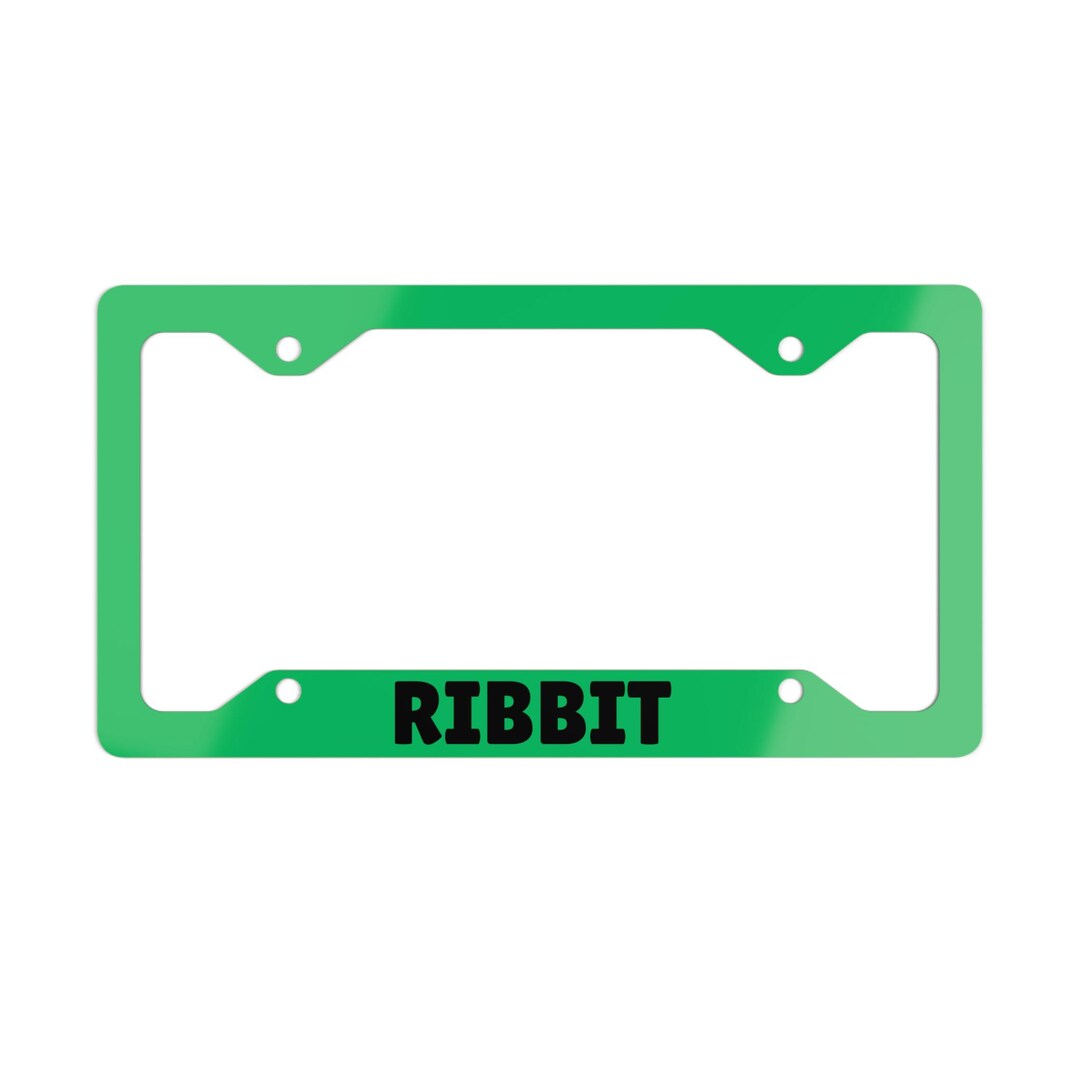 Ribbit License Plate Frame, Pet Frog or Amphibian Lover, Metal Car Tag ...