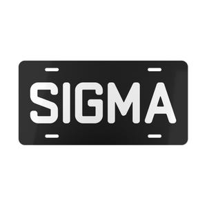 SIGMA Vanity Plate, Personalized Car Decor, Sigma License Plate, Unique Gift, Auto Accessory, Home Decoration