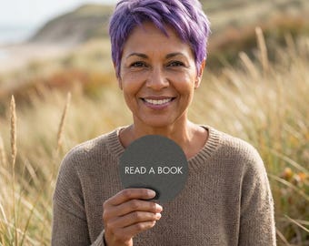 Read A Book Soapstone Car Coaster, Round Cup Holder Coaster