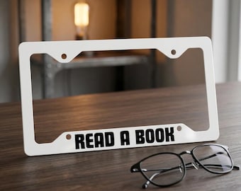 Metal License Plate Frame For Book Lovers, Bookish Car Accessories, BookTok Fans