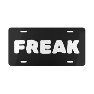Personalisierter FREAK Nummernschild: Auto-Dekor aus Aluminium, personalisiertes Nummernschild