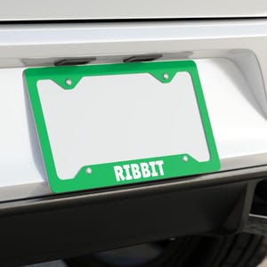 Frog License Plate Frame, Aluminum Metal Amphibian Lover Gift