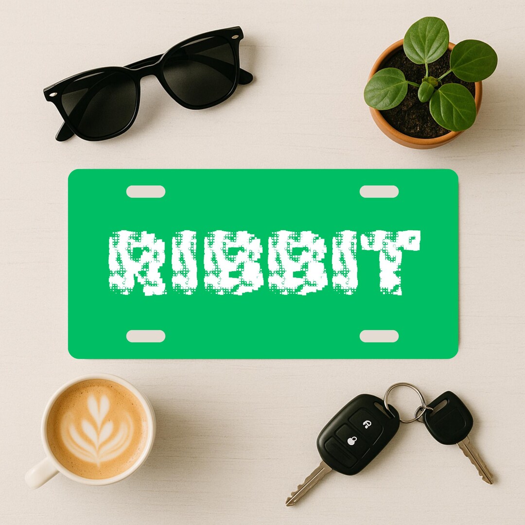 Bright Green Ribbit Aluminum Novelty Plate, Frog Lover Car Decor - Etsy