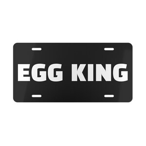 EGG KING make-upbord - gepersonaliseerd autobord, uniek cadeau voor autoliefhebbers, woondecoratie, aangepast naamplaatje, auto-accessoires, minimalistisch