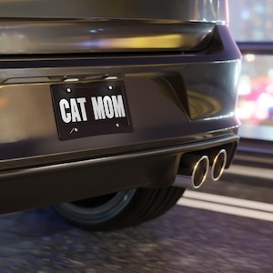 Cat Mom Vanity Plate, Aluminum Metal image 3
