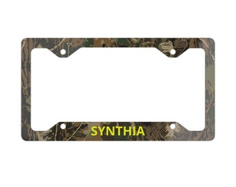 Camo License Plate Frame, Personalized Car Plate Border