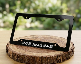 Project Hail Mary License Plate Frame, Amaze Amaze Amaze, Rocky the Alien, Sci-Fi Book Lover Car Gift
