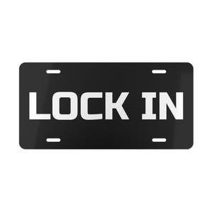 LOCK IN Vanity Plate for Car, Personalized License Plate, Unique Auto Decor, Lock In Design, Great Gift for Car Lovers