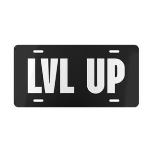 LVL UP Personalized Vanity Plate for Home Decor, Custom License Plate for Book Lovers, Unique Gift for Readers, Creative Wall Art