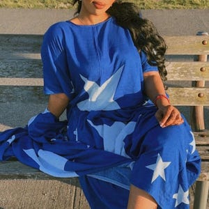 Dark Blue Somali Flag Baati – Limited Edition African Dress