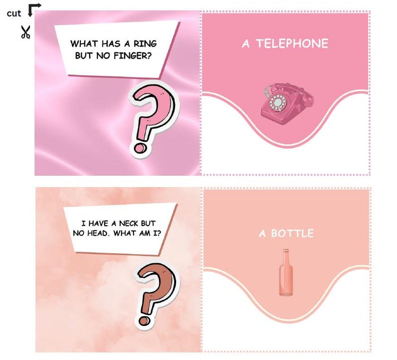 50 Kids Riddle Cards - Etsy