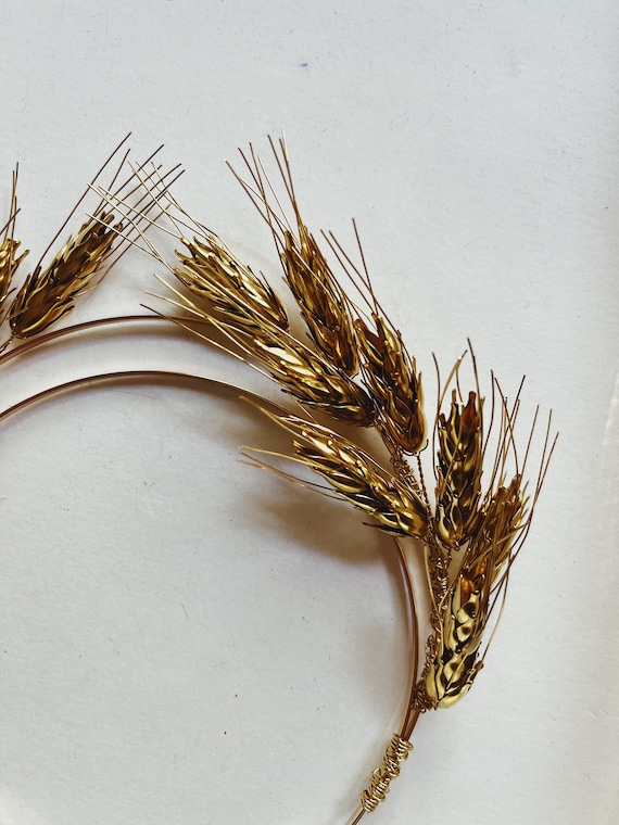 Demeter Flower Crown Harvest Crown - Autumn Wedding, Demeter, Headpiece, Green  main image 4