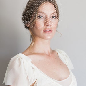 12 in french netting bandeau style veil #1010
