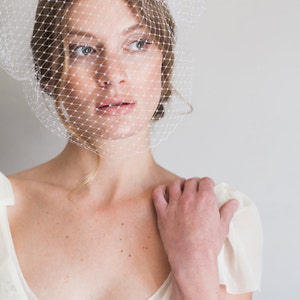 18in french netting bandeau style veil #1009