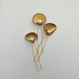 Seashell hairpins, #1806