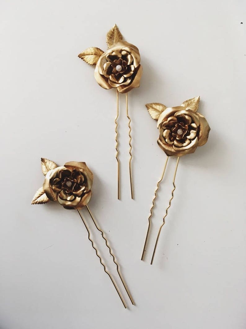 Garden rose pin set 1616 | Etsy