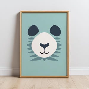 Adorable Panda Digital Wall Art – Animal colors collection – Nursery and Kids Room Decor - Cute Animal Illustration - Instant Download