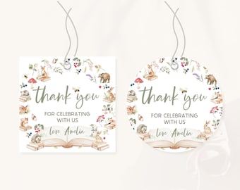 Storybook 1. Geburtstag Favor Tag | Kapitel Eins Geburtstag Dankeschön Anhänger | Buch Themed Geburtstag Decor | Erstes Kapitel Geburtstagsgeschenkanhänger | BD35
