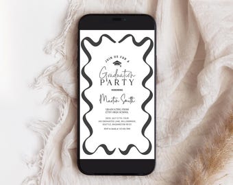 Graduation Party Phone Invitation | Editable Minimalist Graduation Electronic Invite | Graduation Announcement Template | Class of 2026