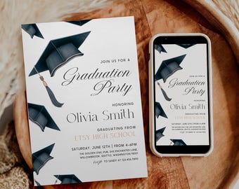 Class of 2026 Graduation Invitation Template | Editable Minimalist Graduation Invitation | Graduation Announcement | Modern Grad Invite