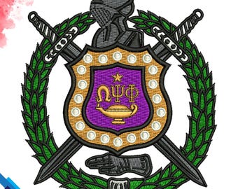 Omega Psi Phi 1911 Fraternity Inc. Embroidery Files - 3X3, 4X4, 5X7 (Emb, Dst, Pes, Jef) + Free Words File
