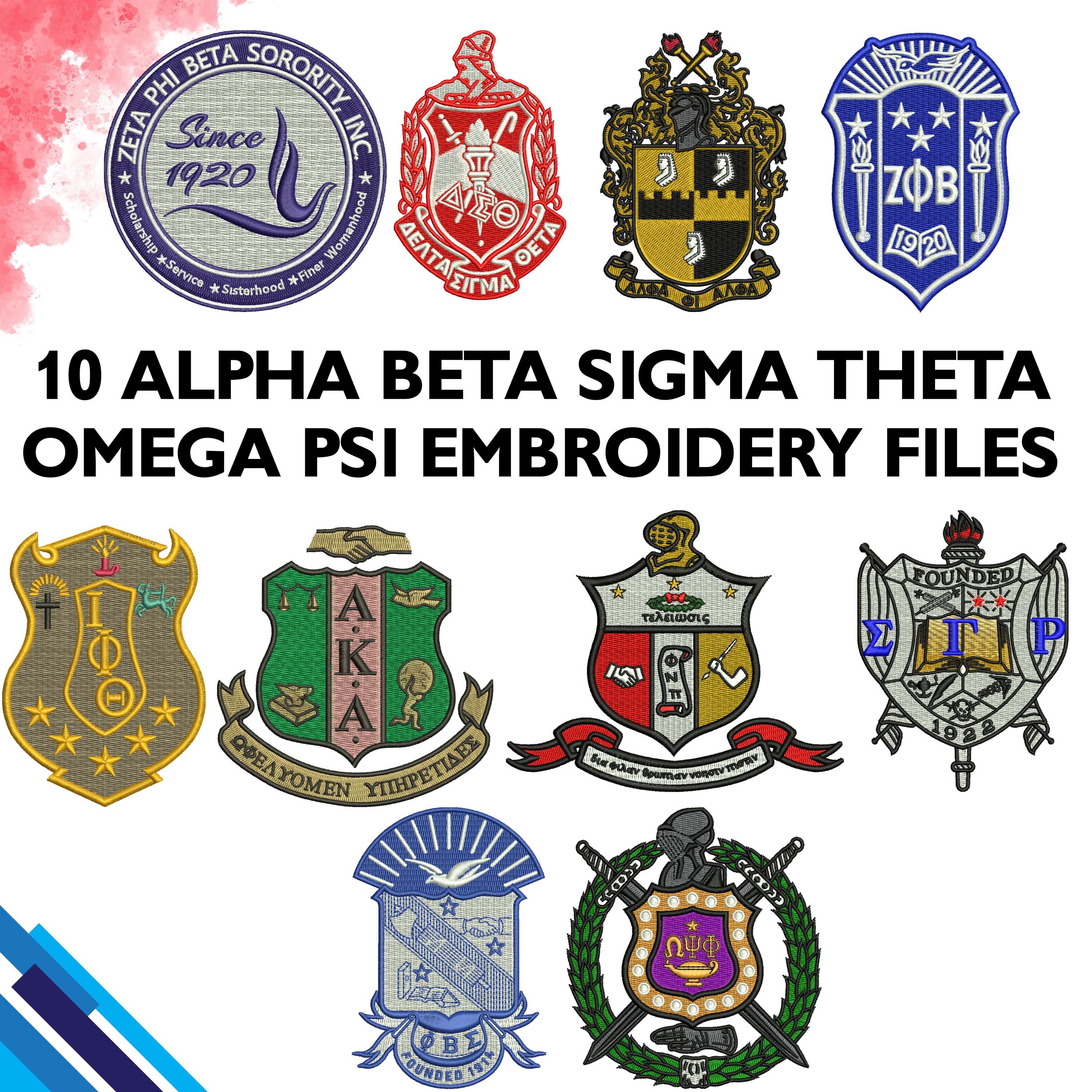Divine 9/Greek Sorority, Fraternity embroidery logo bundle | Digital download | dst, emb, pes, art,pxf and all