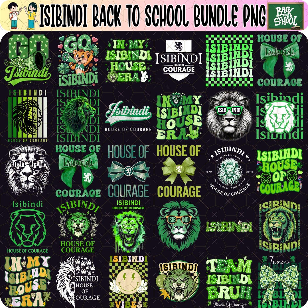 30+ ISIBINDI House of Courage Png Bundle, Back to School Png, College ...