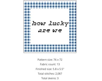 How lucky are we - needlepoint pattern