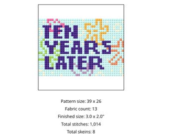 SpongeBob Inspired Luggage Tag Cross Stitch Pattern (Digital Download)