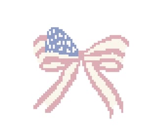 Kokarda z flagą USA – wzór do haftu krzyżykowego/haftu krzyżykowego w formacie PDF, patriotyczny wzór ściegu