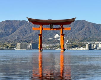Itsukushima Shrine Otorii Gate Illustration