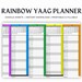 Rainbow Year at A Glance Planner Checklist With Progress Bar for Google ...