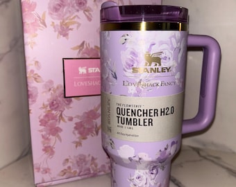Purple Stanley Rosa Flora LoveShackFancy 40 oz