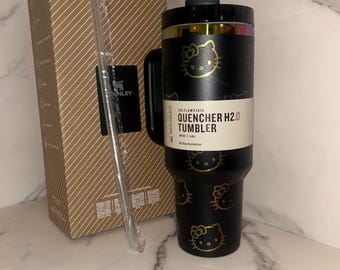 Black & Gold Hello Kitty Stanley 40 oz Tumbler