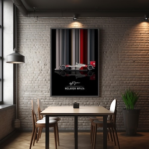 Ayrton Senna McLaren MP4/4 Poster – F1 Racing Legend Wall Art Print
