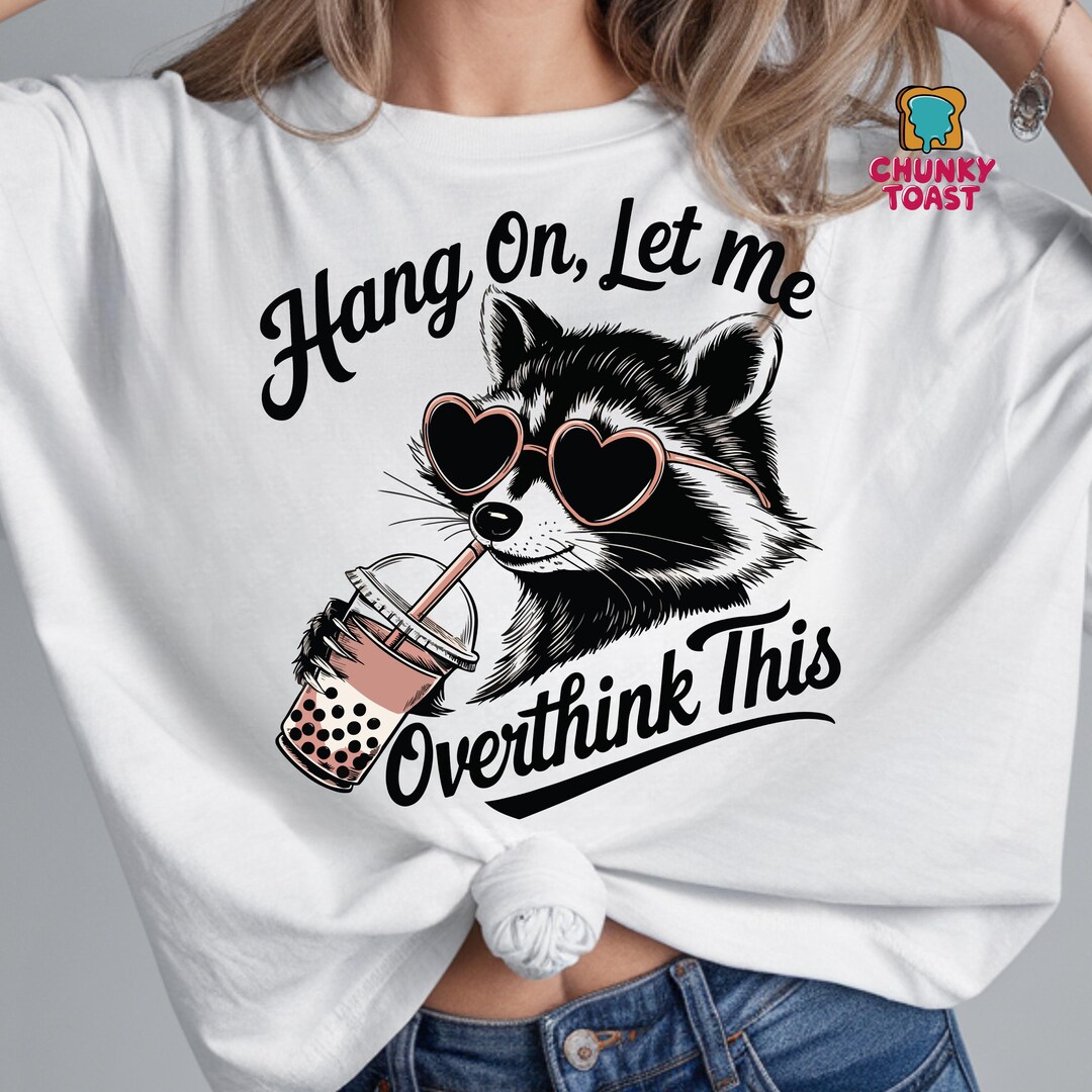 Hang on Let Me Overthink This (retro) I Retro Raccoon I Funnies ...