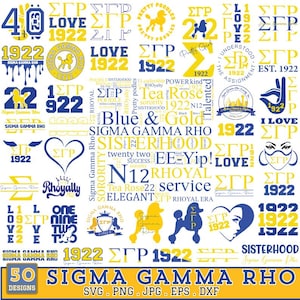 SVG Bundle: Sorority Greek Letters, 1922 Designs (Instant Download)