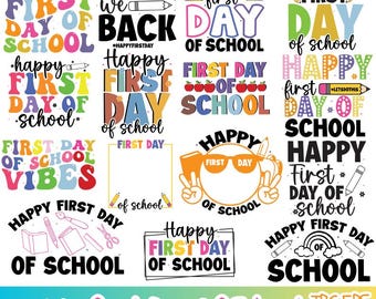 Pacchetto SVG Primo giorno di scuola: progetti per insegnanti e studenti (download digitale)
