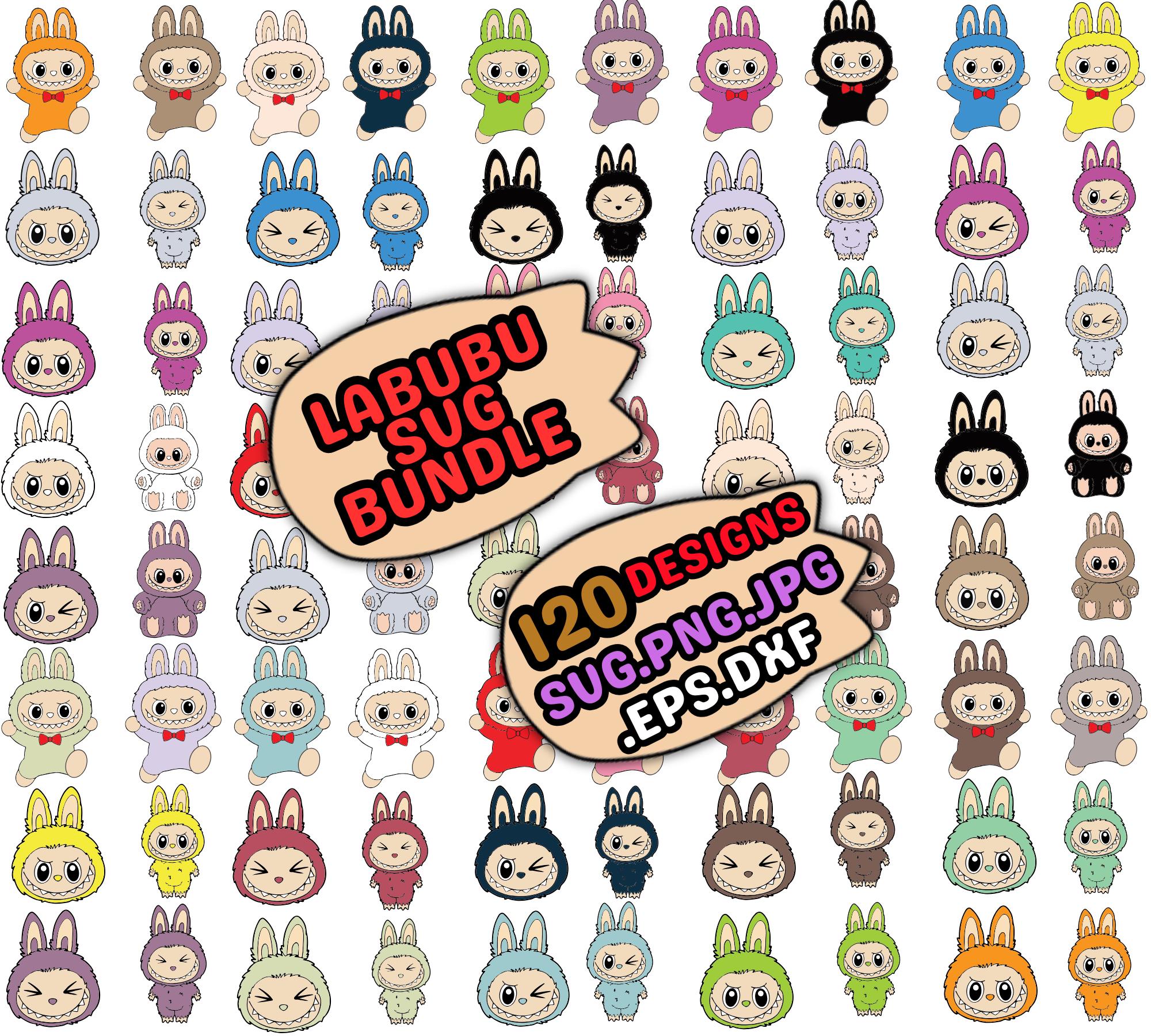 Labubu SVG Bundle: Clipart, PNG, Vector. Cute Cartoon Character, Cricut ...