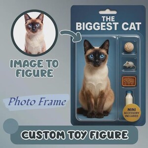 Full Body Custom Action Figure Portrait – Personalized Toy Box Art for Pets | Custom Photo Frame Decoration | Gift for Pet Lovers & Owners