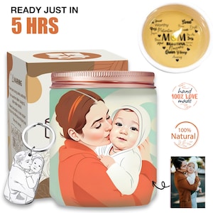 Surprise Mom with a Custom Scented Candle - Personalized Hidden Message, Vector Art, Soy Wax