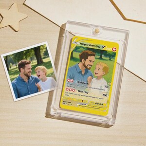 Carte Poke personnalisée pour la fête des pères - Un cadeau sincère pour papa