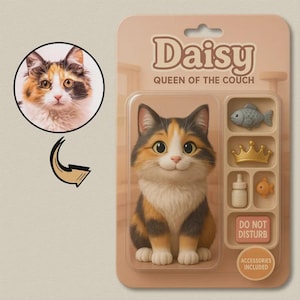 Fully Body Customizable 3D Effect Action Figure Pack Packaging Toy Box Style Art Gift Personalized Acrylic Car Hanger Gift for Pet Lovers