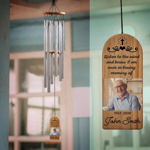 Memorial Wind Chimes, Personalized Wind Chimes As A Memorial Gift, Personalized Bereavement Gift, Perfect Remembrance Gift, Custom Chimes