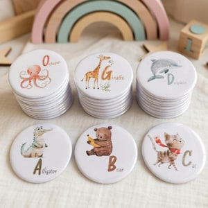 English Alphabet Magnets for Kids – ABC Learning Set with Illustrated Letters for Preschool & Kindergarten