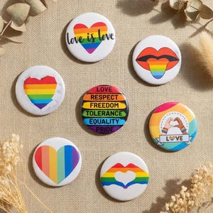 Calamita Pride – Magnete Arcobaleno LGBTQ | Regalo Love is Love | Regalo Pride Parade Queer Ally | 20 Design a Scelta | Handmade Germany